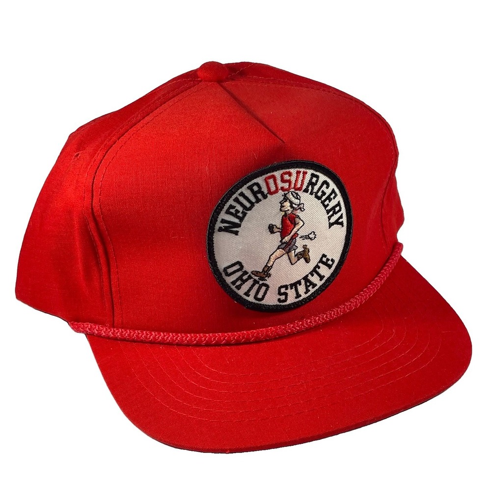 Vintage Ohio State NeurOSUrgery Hat-Red Rope Snapback Cap by Youngan OSU Medical